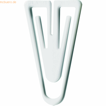 Laurel Büroklammern Plastiklips 60mm VE=1000 Stück weiß von Laurel