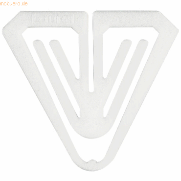 Laurel Büroklammern Plastiklips Butterfly 50mm VE=50 Stück weiß von Laurel