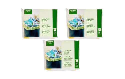 Müllbeutel Allzweckbeutel Reißfeste Müllbeutel mit Zugband 55L Einzeln gefaltet - 3 Packung x 20 Beutel Müllbeutel Allzweckbeutel Reißfeste Müllbeutel mit Zugband 55L Einzeln gefaltet - 3 Packung x 20 Beutel von Lauroo