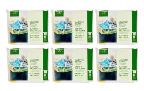 Müllbeutel Allzweckbeutel Reißfeste Müllbeutel mit Zugband 55L Einzeln gefaltet - 6 Packung x 20 Beutel Müllbeutel Allzweckbeutel Reißfeste Müllbeutel mit Zugband 55L Einzeln gefaltet - 6 Packung x 20 Beutel von Lauroo