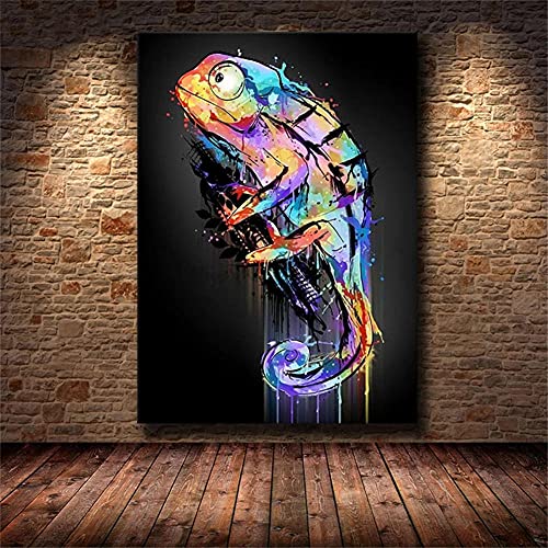 Lausra DIY 5D Diamant Painting Bilder,5D Diamant Malerei Set Erwachsene Kinder DIY Vollbohrer Chamäleon 40x50cm Diamond Painting Kit Malen nach Zahlen Kreuzstich Stickerei Kunst Dekoration von Lausra