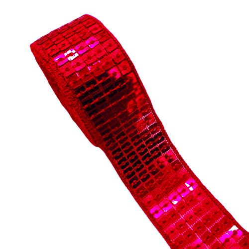 Lauthen.S 20 Meter roter Paillettenbesatz, 4 Reihen 2,5 cm Paillettenband, Nähborte für Bastelarbeiten, Kleidung, Nähen, Verzierung Lauthen.S 20 Meter roter Paillettenbesatz, 4 Reihen 2,5 cm Paillettenband, Nähborte für Bastelarbeiten, Kleidung, Nähen, Verzierung von Lauthen.S