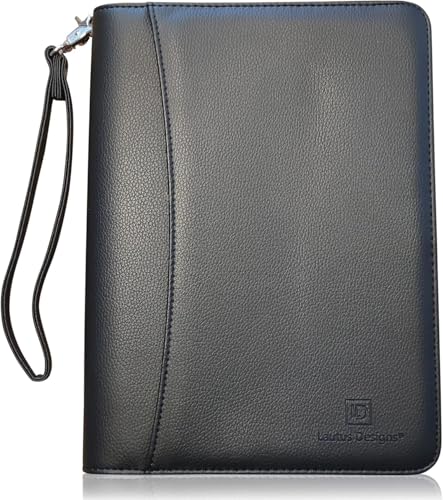 Junior Padfolio mit Reißverschluss und A5-Notizblock – mattschwarzes PU-Leder Business Portfolio Ordner & Organizer Ordner mit 20,3 cm Tablet-Hülle von Lautus Designs Junior Padfolio mit Reißverschluss und A5-Notizblock – mattschwarzes PU-Leder Business Portfolio Ordner & Organizer Ordner mit 20,3 cm Tablet-Hülle von Lautus Designs von Lautus Designs