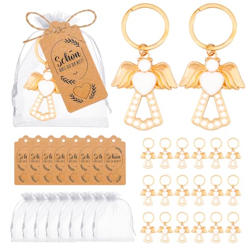 30 Stück Geburtstag Schutzengel Gold, Glücksbringer Engel Herz Anhänger, Engel Schlüsselanhänger Set, Gastgeschenke Schutzengel Anhänger for Hochzeit Verlobun Abschiedsgeschenk Kommunion-Souvenirs 30 Stück Geburtstag Schutzengel Gold, Glücksbringer Engel Herz Anhänger, Engel Schlüsselanhänger Set, Gastgeschenke Schutzengel Anhänger for Hochzeit Verlobun Abschiedsgeschenk Kommunion-Souvenirs von LavishSunflower