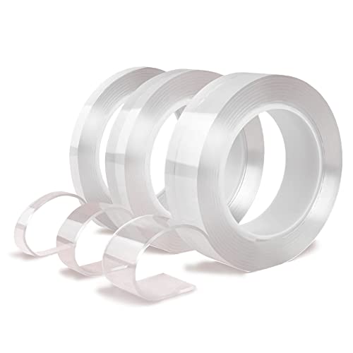 Lawen Creative Abwaschbares Nano Klebeband, Klares Nicht Markierendes, Doppelseitiges Klebeband, 3 Rollen mit 1,2,3CM Breite und 2mm Dicke, Insgesamt 9m Länge Lawen Creative Abwaschbares Nano Klebeband, Klares Nicht Markierendes, Doppelseitiges Klebeband, 3 Rollen mit 1,2,3CM Breite und 2mm Dicke, Insgesamt 9m Länge von Lawen Creative