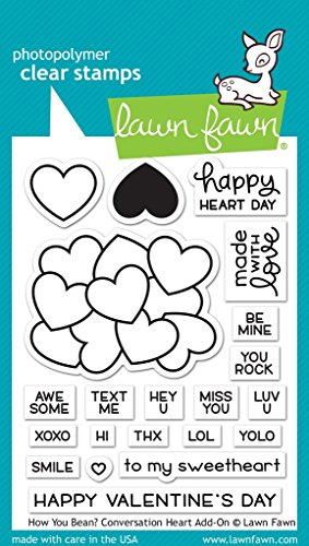 Lawn Fawn, Clear Stamp, How You Bean? Conversation Heart add-on von Lawn Fawn