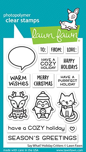 Lawn Fawn, Clear Stamp, say What? Holiday Critters von Lawn Fawn