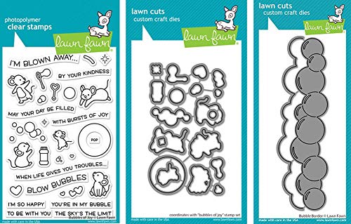 Lawn Fawn - Bubbles of Joy Stamps and Dies & Bubble Border - 3 Item Bundle von Lawn Fawn