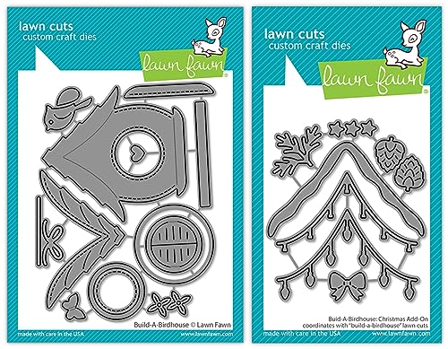 Lawn Fawn - Build a Birdhouse + Christmas Add-On - Stanzformen - 2 Artikel Bundle von Lawn Fawn