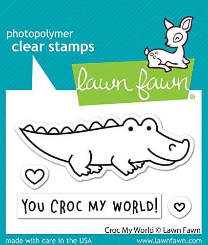 Lawn Fawn Clear Stamps 3"X2"-Croc My World von Lawn Fawn