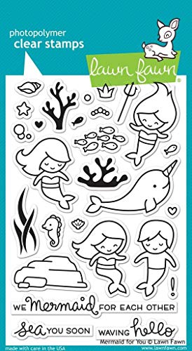 Lawn Fawn Clear Stamps - LF1167 Mermaid For You by Lawn Fawn von Lawn Fawn