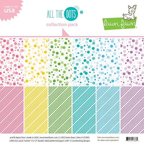 Lawn Fawn Double-Sided Collection Pack 12"X12" 12/Pkg-All The Dots von Lawn Fawn