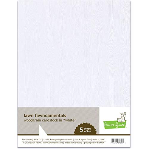 Lawn Fawn LF2481 Woodgrain Cardstock - White Lawn Fawndamentals von Lawn Fawn