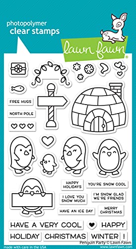 Lawn Fawn LF2674 Stempel-Set, Motiv: Pinguin, 10 x 15 cm von Lawn Fawn