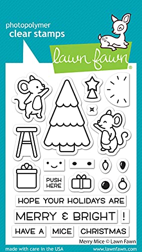 Lawn Fawn LF2684 Merry Mice 3x4 Clear Stamp Set von Lawn Fawn