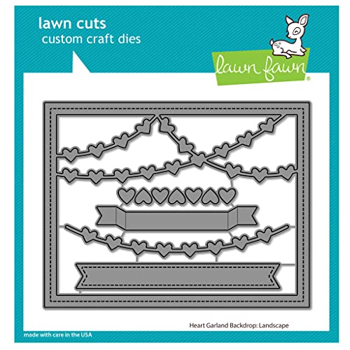 Lawn Fawn LF3021 Herz-Girlande-Hintergrund: Landschafts-Stanzformen von Lawn Fawn