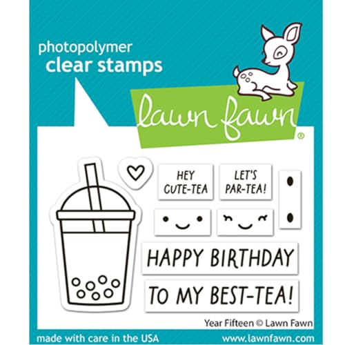 Lawn Fawn LF3722 Stempel-Set, Motiv "Year Fifteen", 2 x 3, transparent von Lawn Fawn