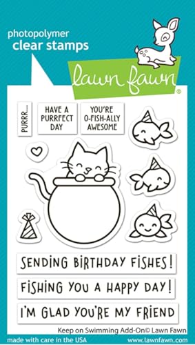 Lawn Fawn LF3784 Keep On Swimming Add-On 3X4 Stempel-Set, transparent von Lawn Fawn