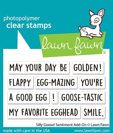Lawn Fawn LF3847 Silly Goose! Sentiment Add-On 2X3 Clear Stamp Set von Lawn Fawn