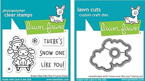 Lawn Fawn - Snow One Like You - Briefmarken-Set und Stanzformen - 2-teiliges Set von Lawn Fawn