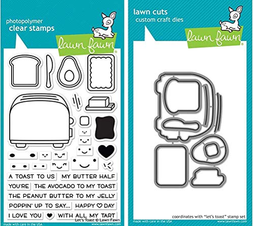 Lawn Fawn - Toaster Themed Stamp & Die Set - Let's Toast - 2 Items von Lawn Fawn