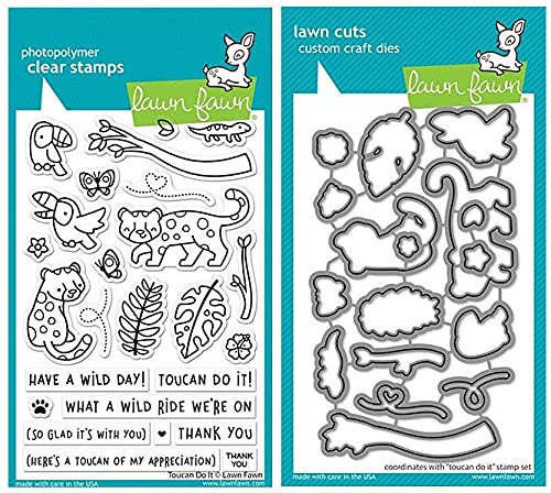 Lawn Fawn Toucan Do It Bundle - Clear Stamps and Dies - 2 Items von Lawn Fawn