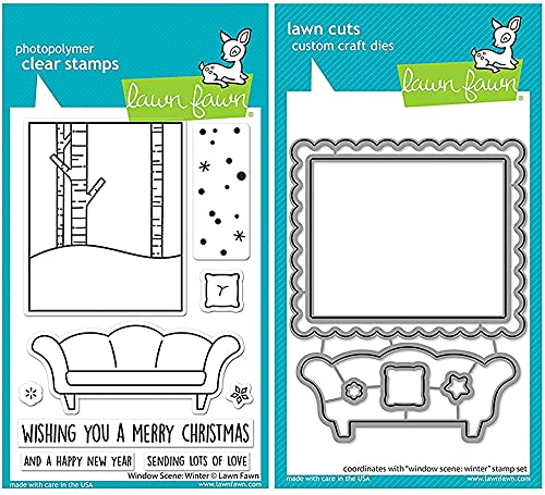 Lawn Fawn Window Scene Winter Clear Stamps and Dies - 2 Items von Lawn Fawn