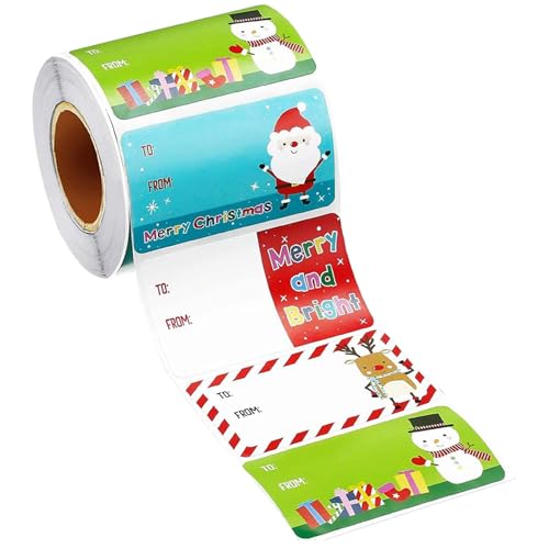 1 Roll Weihnachts-Tags 500pcs Selbstklebende Weihnachtsaufkleber mit exquisiten Mustern Name Tags für Frauen Männer Kinder, 1, 5 x 2 Zoll |.Dekorationen 1 Roll Weihnachts-Tags 500pcs Selbstklebende Weihnachtsaufkleber mit exquisiten Mustern Name Tags für Frauen Männer Kinder, 1, 5 x 2 Zoll |.Dekorationen von Lawnrden