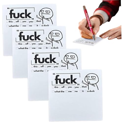 4pcs lustige Sticky-Notizen für Erwachsene, 3x3 lustige Sticky-Noten mit lustigen Textkleber Notizbüscheln für Notizen, Schreiben von Erinnerungen oder Kritzeln 4pcs lustige Sticky-Notizen für Erwachsene, 3x3 lustige Sticky-Noten mit lustigen Textkleber Notizbüscheln für Notizen, Schreiben von Erinnerungen oder Kritzeln von Lawnrden