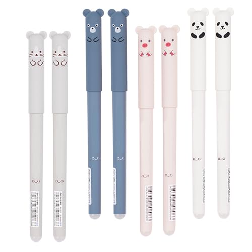 8pcs löschbare Stifte, 0, 5 mm feiner Punkt löschbare Tintenstifte mit Radiergummi, glattes wandendes schwarzes Gel, niedlicher Bärengel Stift für Schreibwarenvorräte Geschenke, Schwarz 8pcs löschbare Stifte, 0, 5 mm feiner Punkt löschbare Tintenstifte mit Radiergummi, glattes wandendes schwarzes Gel, niedlicher Bärengel Stift für Schreibwarenvorräte Geschenke, Schwarz von Lawnrden