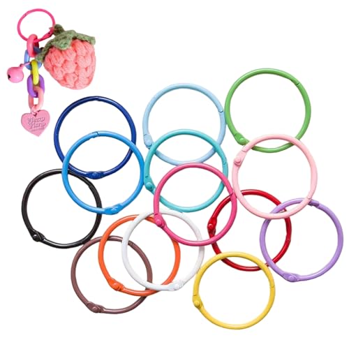Buntes Buch Lose Leaf Binder Ringe, 100pcs Metal Lose Paper Notebook -Ringe Schlüsselbund für Karteikarten, Zuhause, Schule, Büro Buntes Buch Lose Leaf Binder Ringe, 100pcs Metal Lose Paper Notebook -Ringe Schlüsselbund für Karteikarten, Zuhause, Schule, Büro von Lawnrden