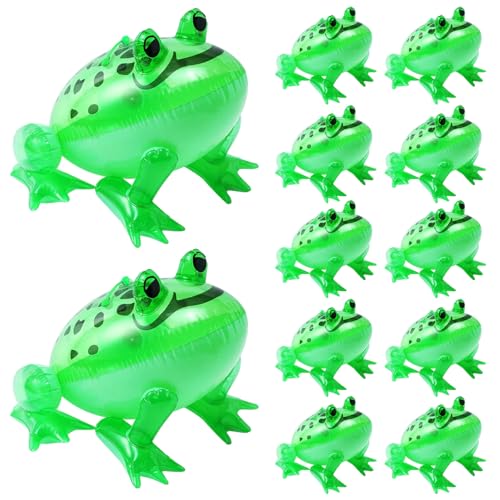 Froschballons, aufblasbarer Frosch 12 -pcs leuchten realistische Ballon PVC aufblasbare Tiere mit elastischen Schnürsenkeln, bläst Tieren auf Froschballons, aufblasbarer Frosch 12 -pcs leuchten realistische Ballon PVC aufblasbare Tiere mit elastischen Schnürsenkeln, bläst Tieren auf von Lawnrden
