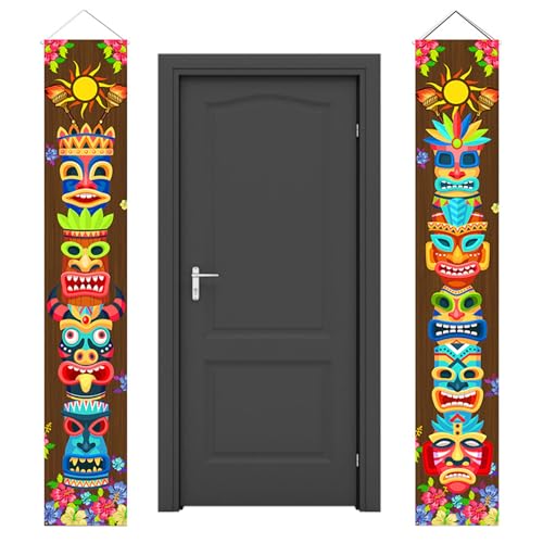 Hawaiian Party Dekorationen Tiki Luau Banner Tropischer Party -Türschild für Aloha Moana Geburtstagstil 1 |.Hawaiianischer Banner Hawaiian Party Dekorationen Tiki Luau Banner Tropischer Party -Türschild für Aloha Moana Geburtstagstil 1 |.Hawaiianischer Banner von Lawnrden