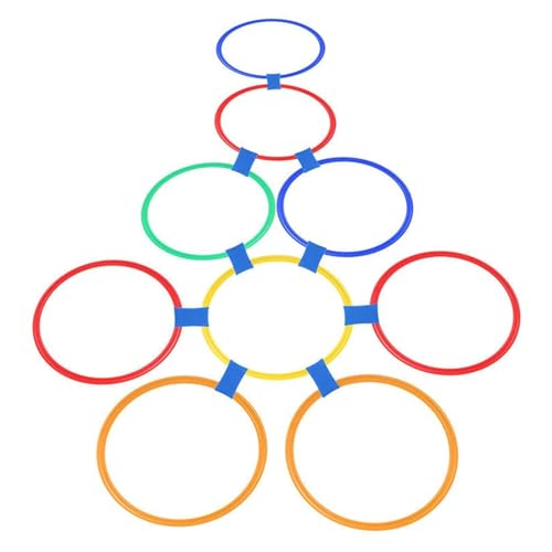 Hopscotch-Ringspiel, mehrfarbige Plastikringe, 10 mehrfarbige Plastikringe und 10 Anschlüsse für Kleinkinder Bruttomotorische Fähigkeiten, ein kreatives Spiel im Freien im Freien für Mädchen und Jung Hopscotch-Ringspiel, mehrfarbige Plastikringe, 10 mehrfarbige Plastikringe und 10 Anschlüsse für Kleinkinder Bruttomotorische Fähigkeiten, ein kreatives Spiel im Freien im Freien für Mädchen und Jung von Lawnrden