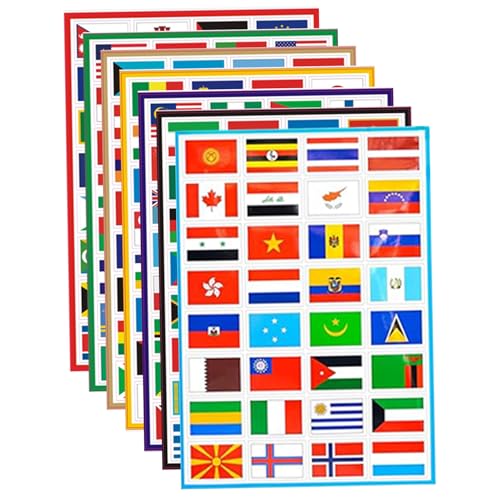 Länder Flaggen Aufkleber, Weltflaggenaufkleber, 196pcs Selbstklebende Landflaggenabziehbilder, Country Map-Aufkleber für Sportveranstaltungen, Reisen, Schule, Tagebuch, Scrapbook Länder Flaggen Aufkleber, Weltflaggenaufkleber, 196pcs Selbstklebende Landflaggenabziehbilder, Country Map-Aufkleber für Sportveranstaltungen, Reisen, Schule, Tagebuch, Scrapbook von Lawnrden