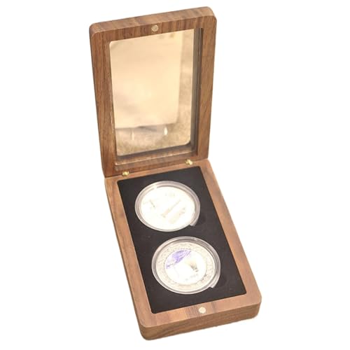 Lawnrden Challenge Coin Display Elegantes Holz 2 -Münzaufstellung mit Glasabdeckung mit Magnetverschluss für Schmuck und Sammler | Lawnrden Challenge Coin Display Elegantes Holz 2 -Münzaufstellung mit Glasabdeckung mit Magnetverschluss für Schmuck und Sammler | von Lawnrden