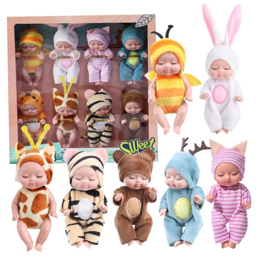 Mini -Babypuppen, 8pcs 4, 3 Zoll winzige Babypuppe, Möglichkeit realistische Puppe mit tierischen Kleidung, süß für Kleinkinder Mädchen Kinder 3+, Geburtstagsgeschenke, Stil 1 |.Mini -Puppen Mini -Babypuppen, 8pcs 4, 3 Zoll winzige Babypuppe, Möglichkeit realistische Puppe mit tierischen Kleidung, süß für Kleinkinder Mädchen Kinder 3+, Geburtstagsgeschenke, Stil 1 |.Mini -Puppen von Lawnrden