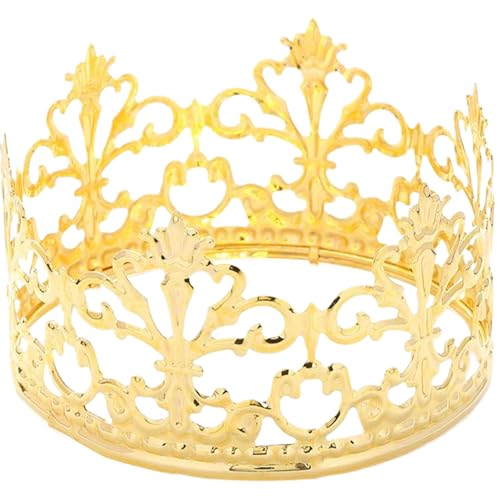 Mini Gold Crown Cake Topper, Prinzessin und Prinz Kristall Kopfbedeckung, elegante zarte Kronhaar -Ornamente Party Kuchendekoration für Geburtstagsdusche Mini Gold Crown Cake Topper, Prinzessin und Prinz Kristall Kopfbedeckung, elegante zarte Kronhaar -Ornamente Party Kuchendekoration für Geburtstagsdusche von Lawnrden