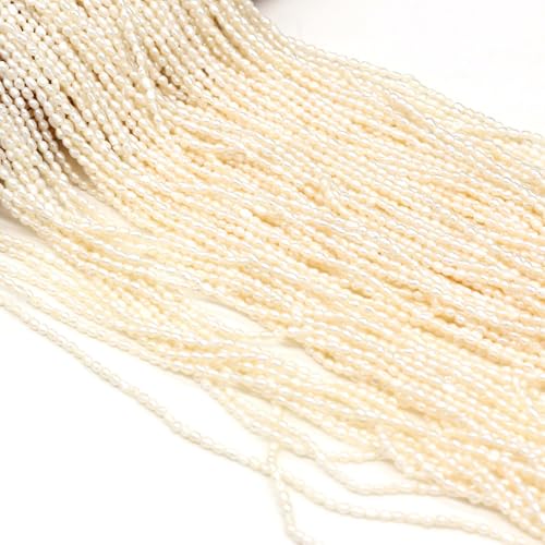 Natürliche Mini-Perlenperlen, kultivierte Süßwasser-Perlenperlenschnur, 1, 8-2 mm Perlen für Schmuck Making DIY Basteln Halsketten Armbänder Ohrringe Ohrringe von Lawnrden
