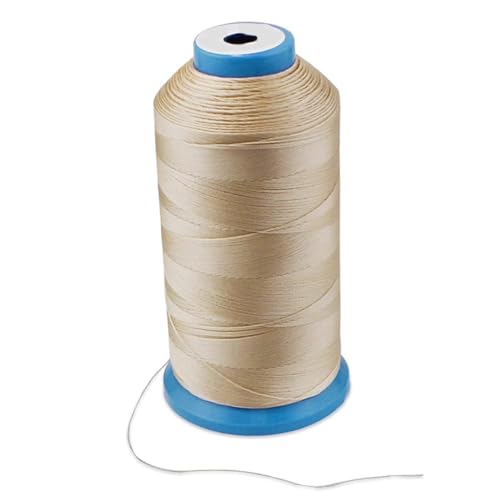 Nylonfaden für Nähmaschinen, gebundenes Nylonnähenfaden für Outdoor, Ledersitze, Taschen, Schuhe, Leinwand, Polster und Maschinenhandgenähte (Beige) von Lawnrden