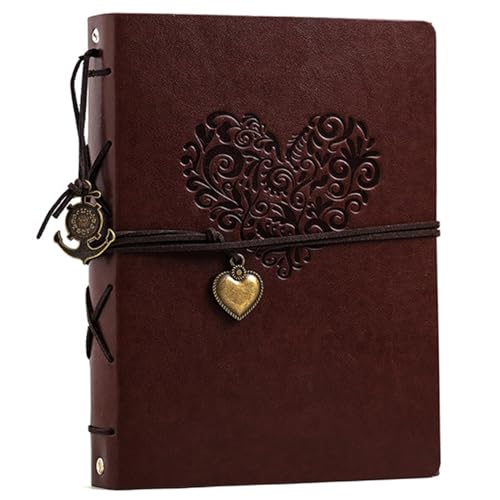 Paarpace Scrapbook, Fotoalbum Scrapbook PU 30 Seiten, leeres Leder -Fotoalbum mit Krawatten, aussagekräftig von Lawnrden