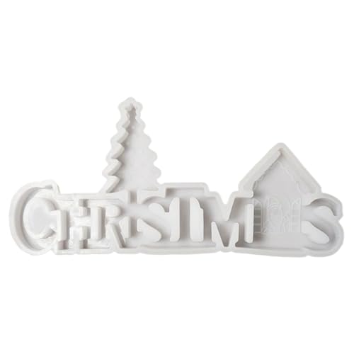 Weihnachts-Silikonformen, Weihnachtsbrief Silikonformen, flexible einfache Freisetzung Guss-Epoxidharz Nicht-Stick-Beton für DIY-Kerzen, Handwerk | von Lawnrden