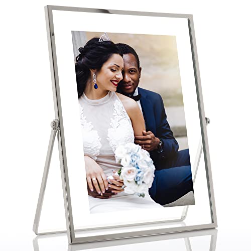 Lawrence Frames Bilderrahmen mit Staffelei, Metall, 12,7 x 17,8 cm, silberfarben von Lawrence