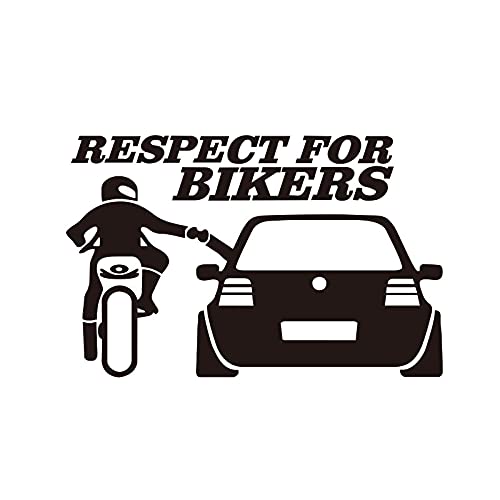 Autoaufkleber Respect for Bikers Motorrad Fahrer Auto Aufkleber Auto Aufkleber Fahrrad Stoßstangen Fenster Decals Aufkleber von Lay u Home