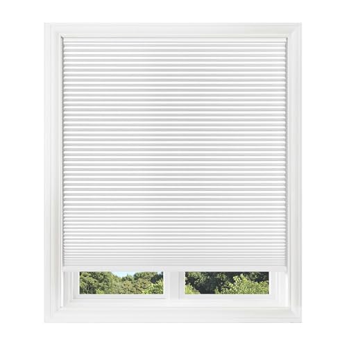 LazBlinds No Tools Lampenschirme ohne Bohren, kabellos, verdunkelnd, lichtblockierend, Waben-Sonnenschutz mit 3,8 cm Zellen, Wärmedämmung, Geräuschreduzierung, für Fenster, 57,1 x 121,9 cm (B x H von LazBlinds