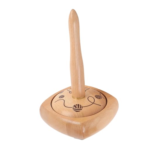 Garnhalter, Exquisite Handwerkskunst Stabile Tragbarer Garnspindelspender Glatt Aussehen Holz für Kunsthandwerk (Katzendruckdesign) von Lazmin112