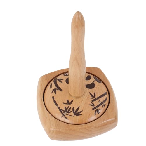 Garnhalter, Exquisite Handwerkskunst Stabile Tragbarer Garnspindelspender Glatt Aussehen Holz für Kunsthandwerk (Panda Print Design) von Lazmin112