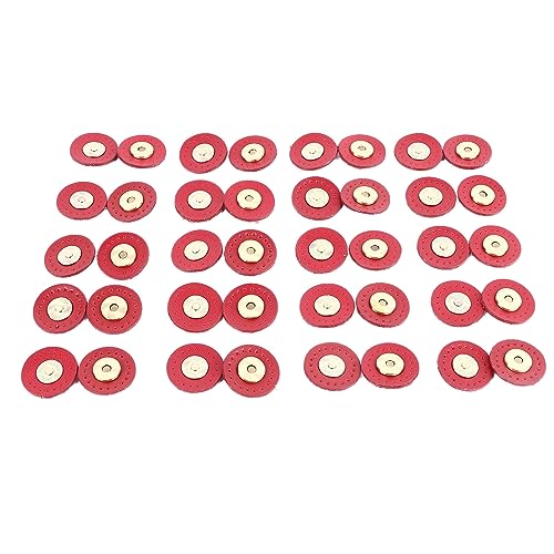 Lazmin112 20 Sets Ledermagnet -Snap -Mehrzweckverschluss für das Nähen von DIY Bühnenbeuteln, Perfekter Ersatz für Knöpfe und Verschlüsse (Rot) von Lazmin112