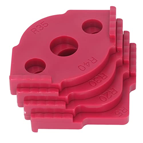Lazmin112 4 Stück Radius Jig Router-Schable (Rot) von Lazmin112