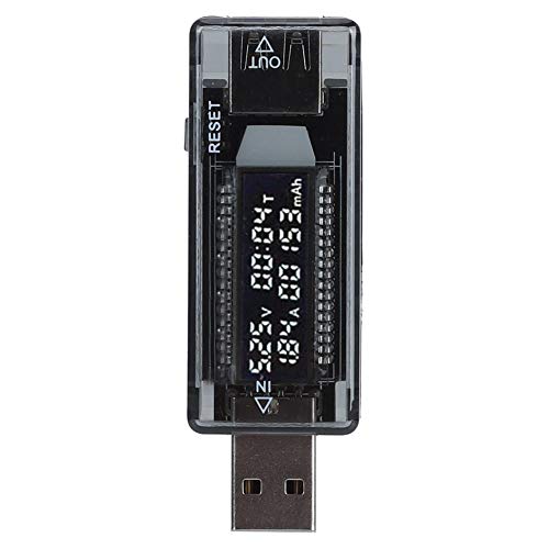 USB-Tester, Voltmeter, Amperemeter, Leistungskapazität, Mobiles Leistungstestgerät für Wandladegeräte, Messen Sie USB-Ladespannung, Strom und Entladekapazität von Lazmin112